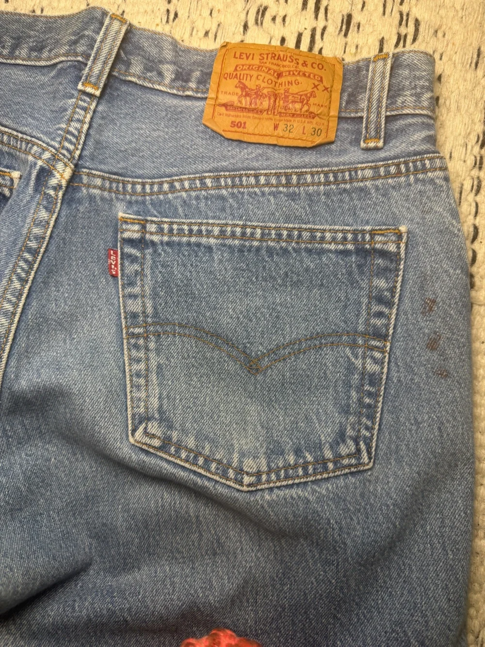 VTG Levis 501 Jeans Mens Blue Selvedge Made in USA size 32x30 perfect condition